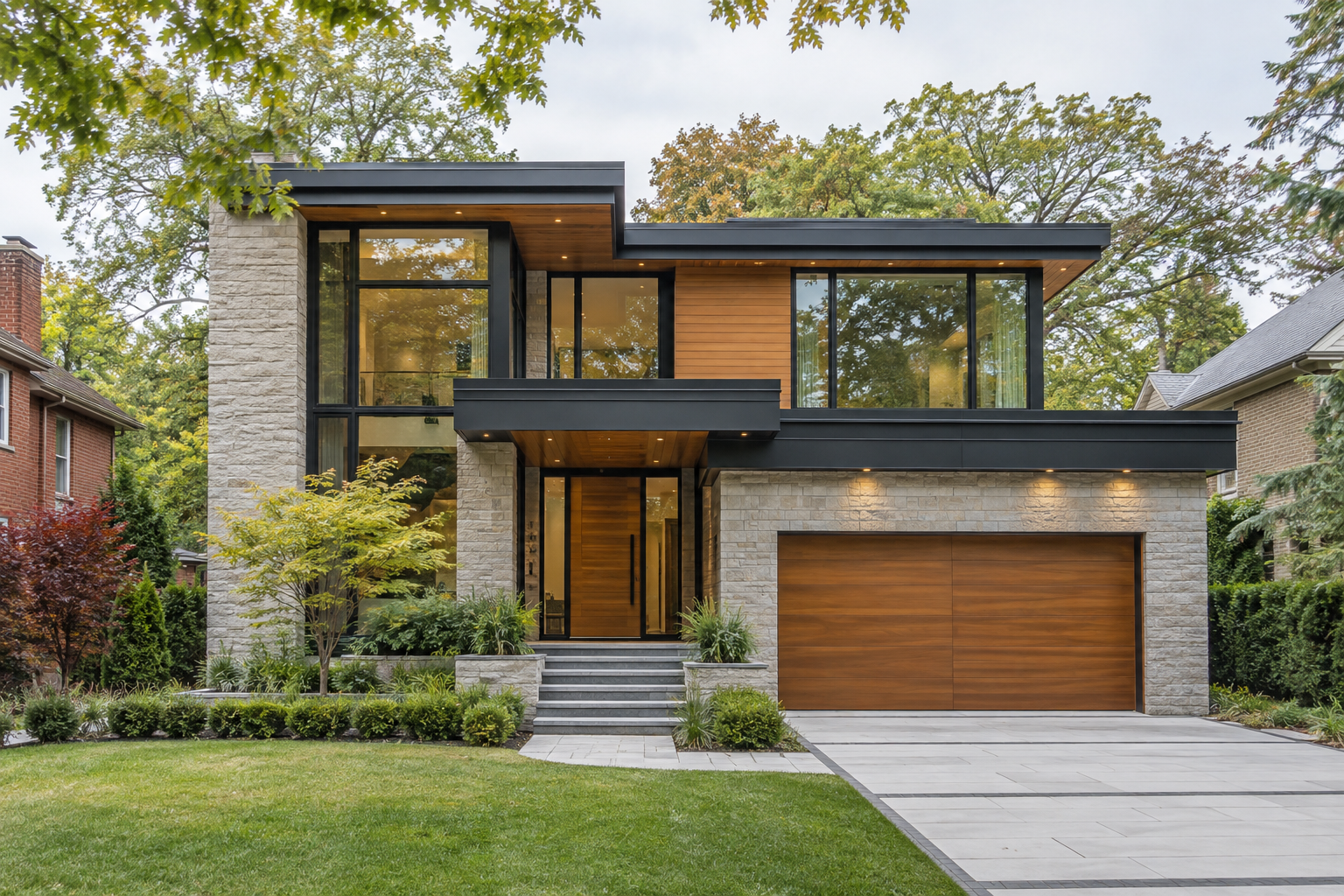 Projects Architectural concept: modern home facade
