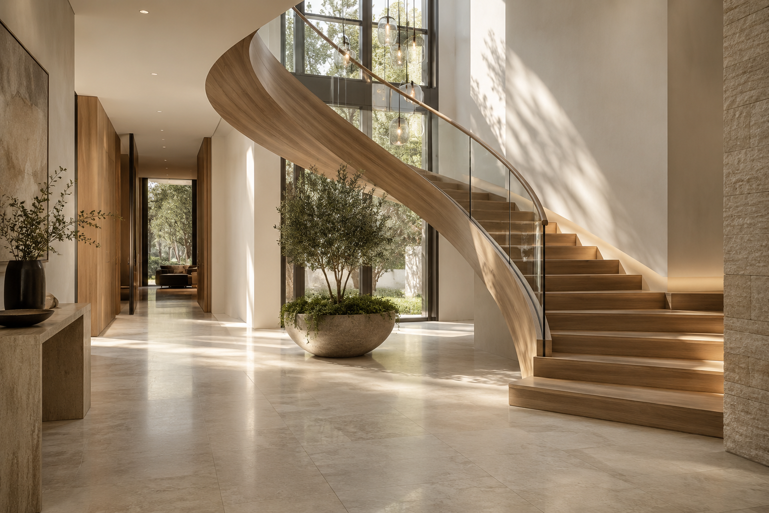 Projects Architectural concept: sculptural staircase hall